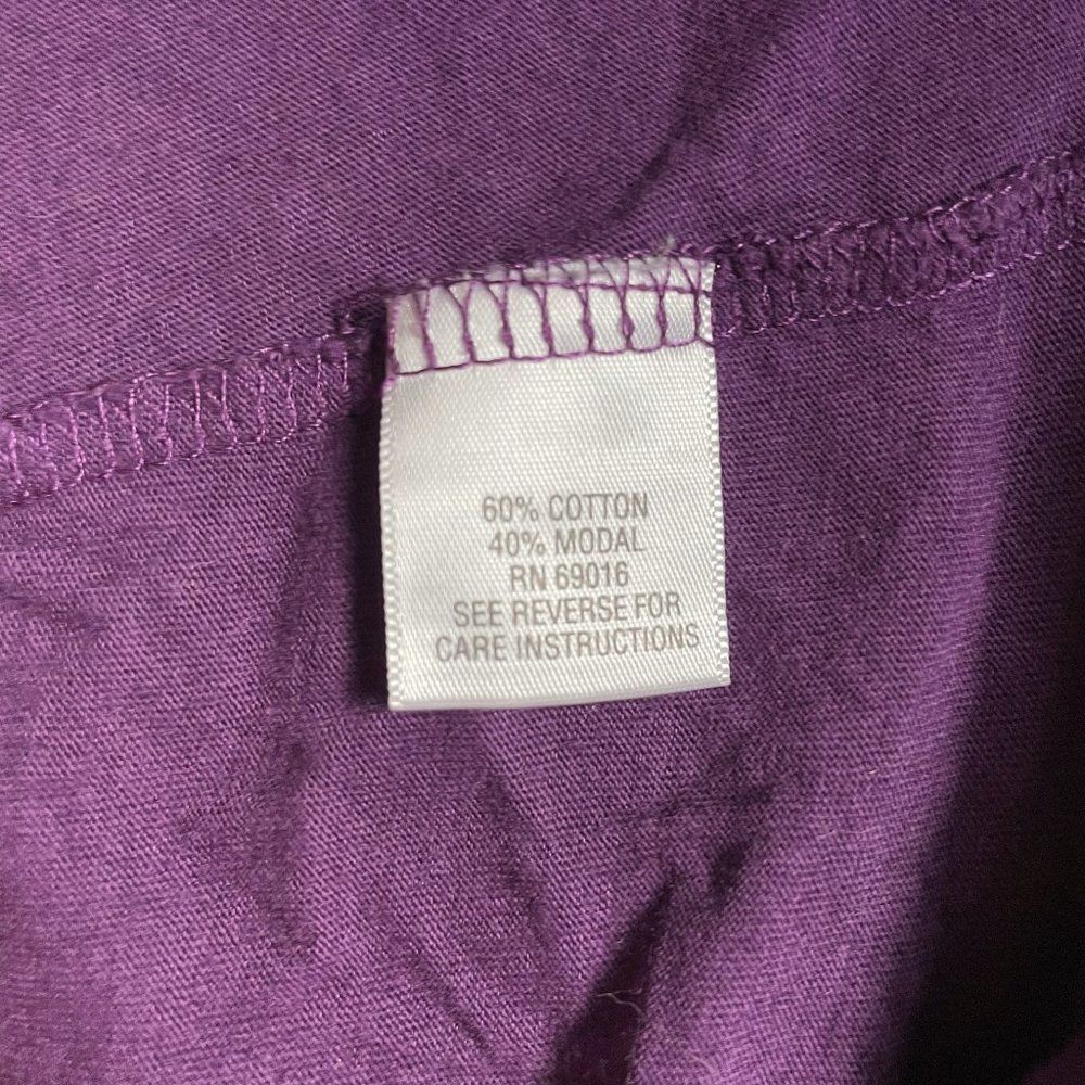 Studio Works Vivid Purple Scoop Neck T-Shirt, Petite L - Picture 8 of 9